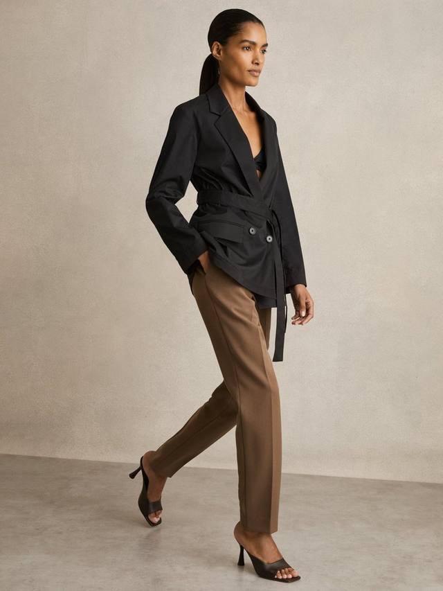 

Куртка Osbourne с поясом из хлопковой смеси черный Reiss