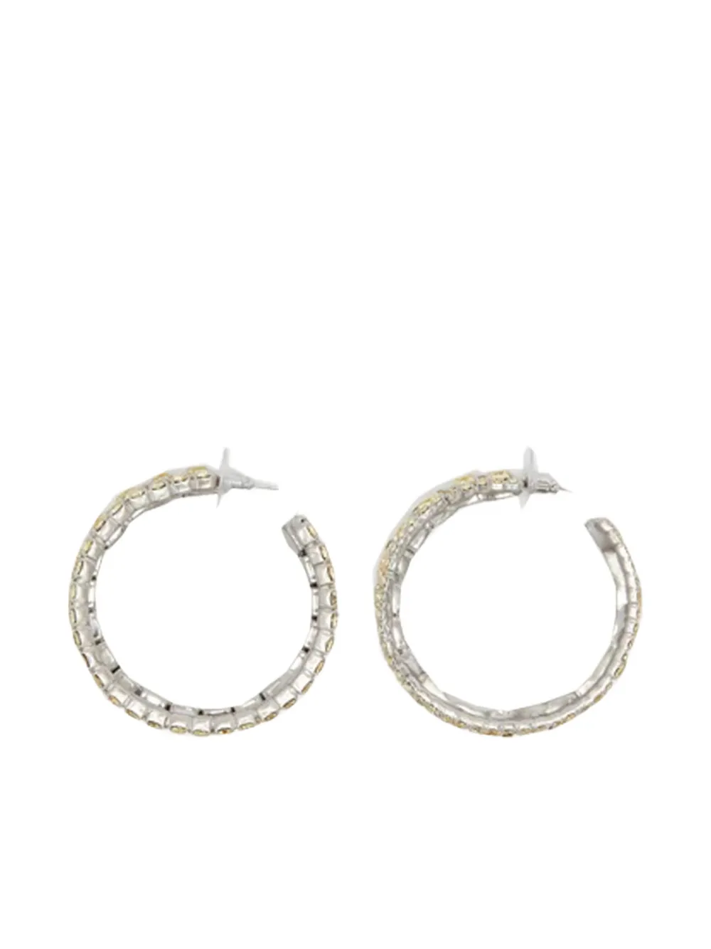 

Серьги-кольца с кристаллами Ermanno Scervino, серебяный