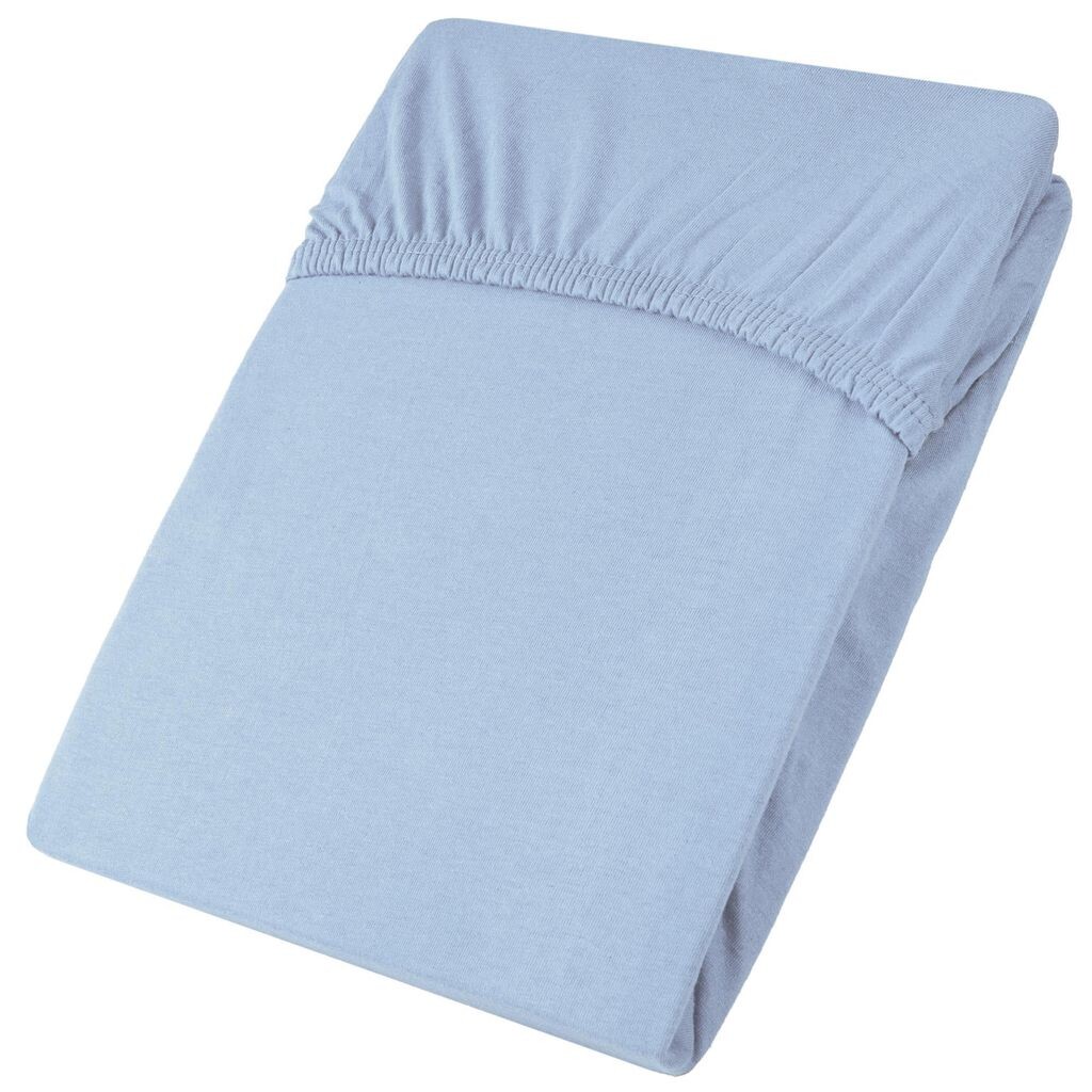 

Простыни Viana 140х200-160х200 синий хлопковый трикотаж 130г/м² aqua-textil