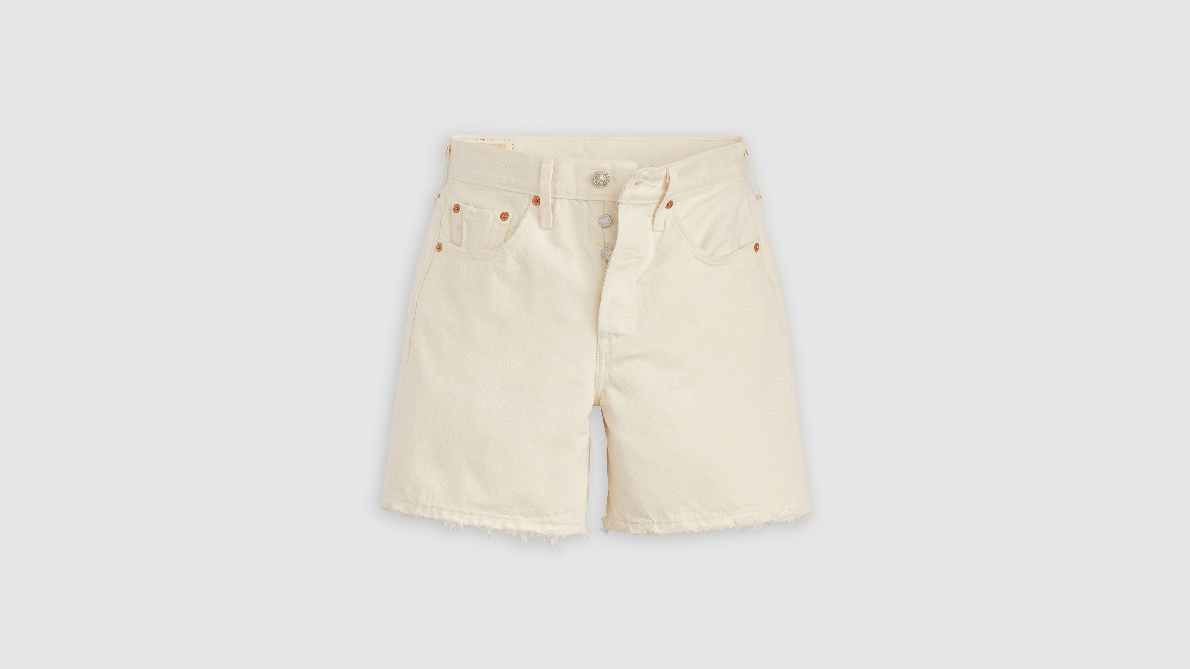 Женские шорты 501 Original Fit с высокой посадкой и длиной до середины бедра Levi's, цвет No Damage - White — фото 4