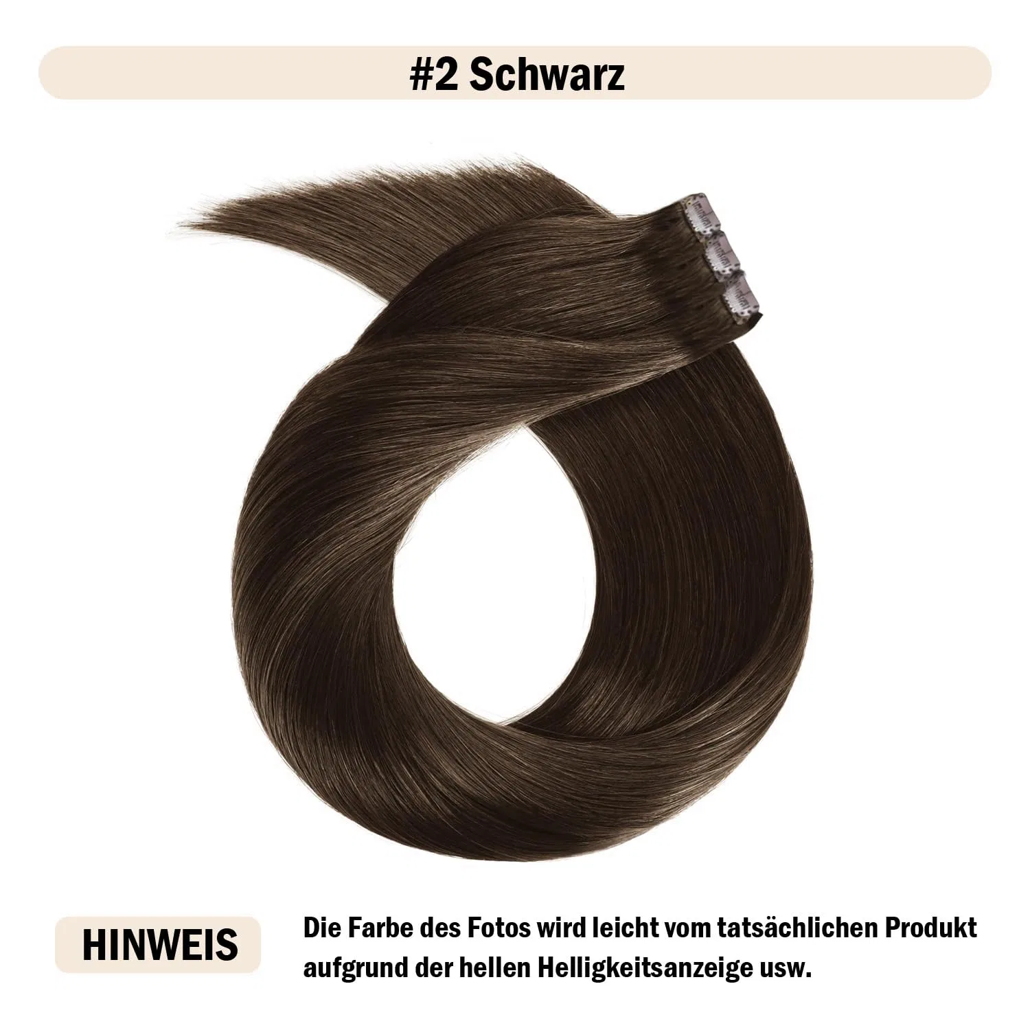 Набор накладных прядей 35-55 см из 100% натуральных волос Remy, 120 г Beyond Your Thoughts, 2#(Reddish Brown) — фото 2