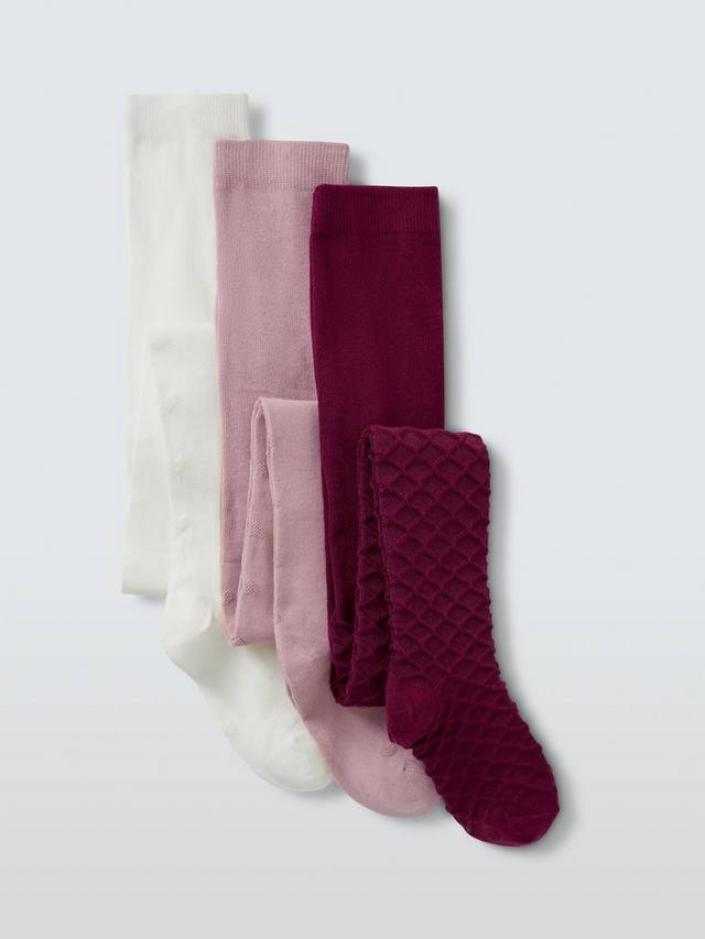 

Детские колготки с сердечками John Lewis, Pack of 3, Multi