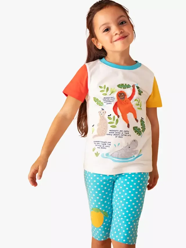 Детские шорты Laurie Lemon с аппликацией, цвет Голубое небо Frugi — фото 2