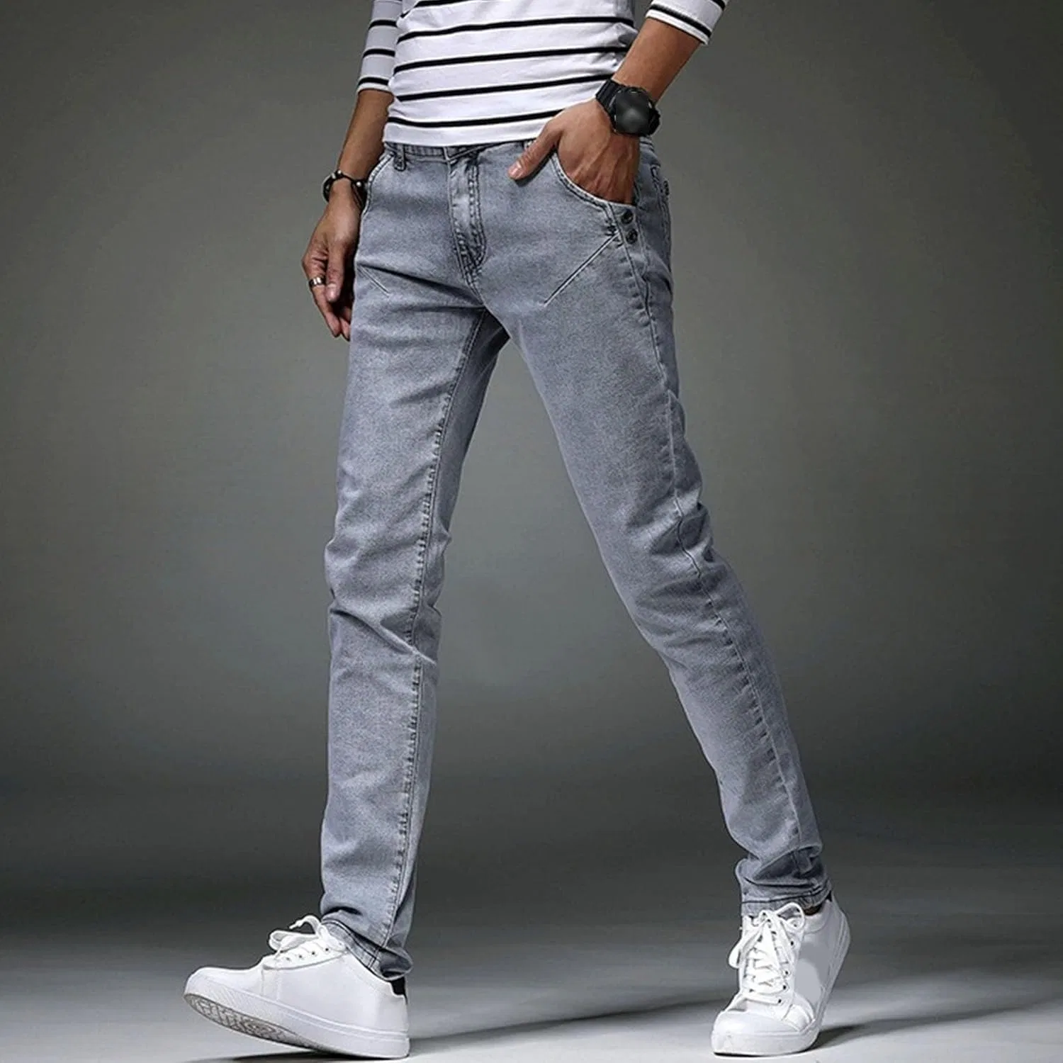 Джинсы Skinny Stretchy Denim, Grey — фото 3