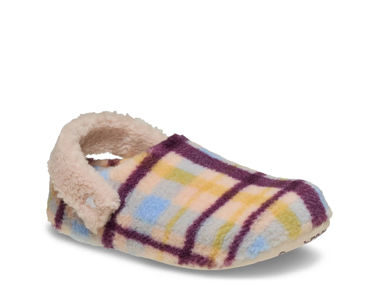 Тапочки Crocs Classic Cozzzy Plaid Slipper, Light Pink Plaid Print