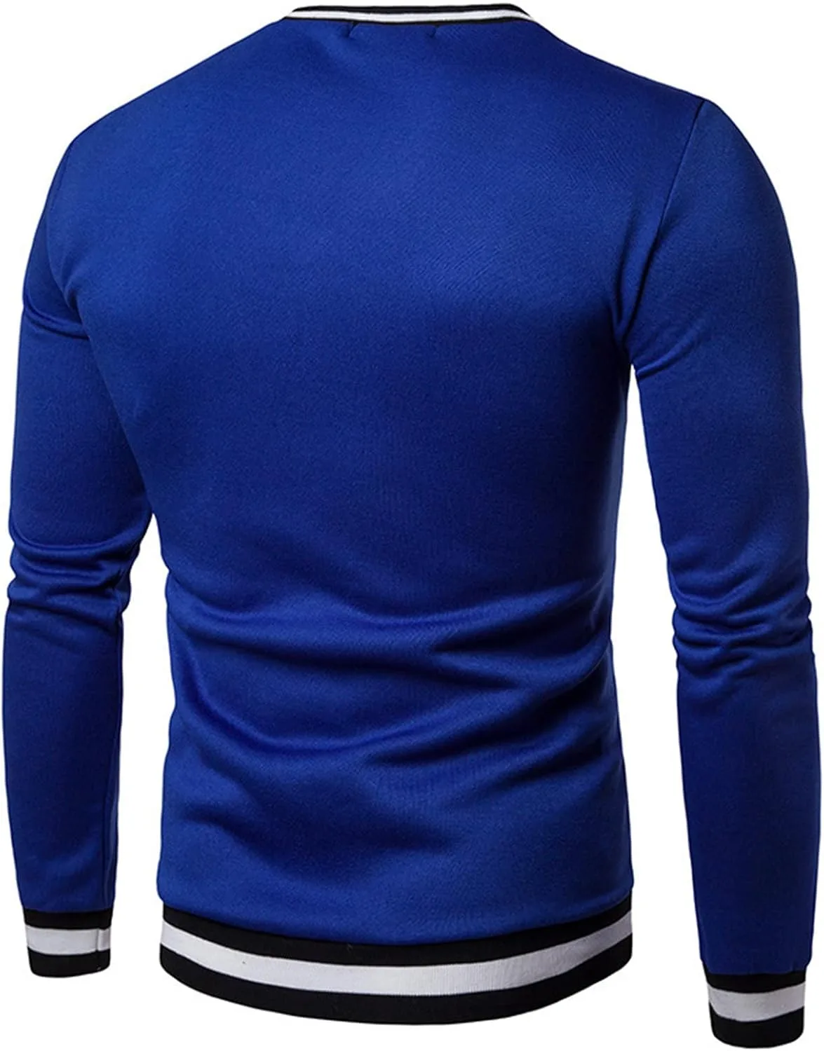 Мужская футболка-поло V-образного выреза Slim Fit с длинными рукавами — фото 2