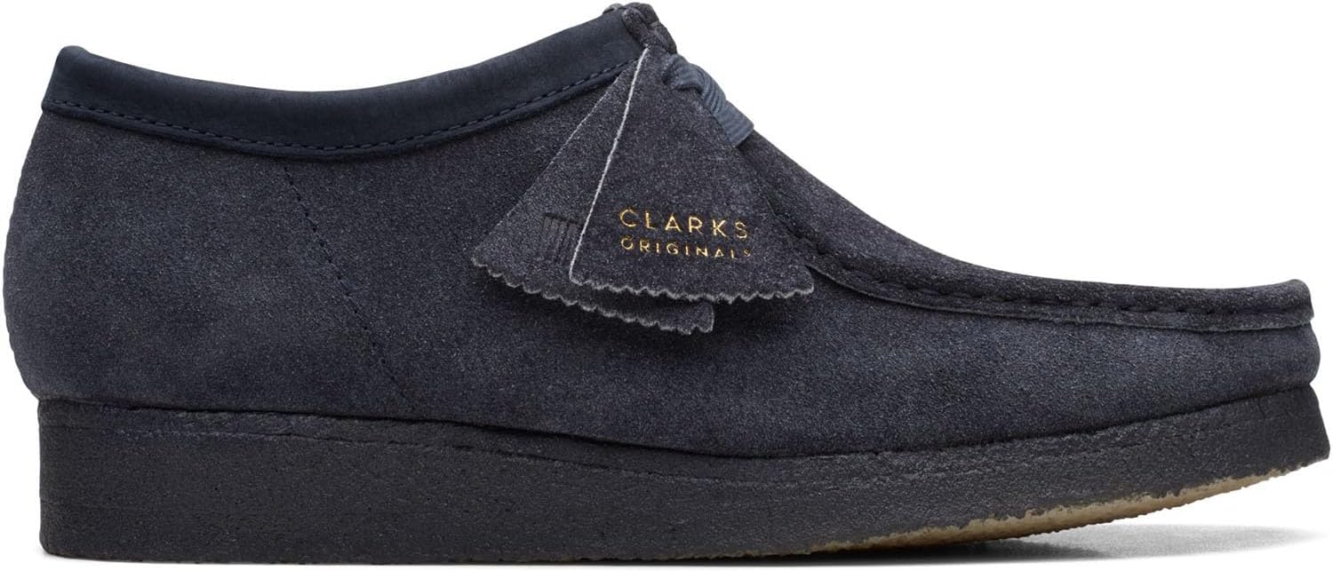 Мужские ботинки Clarks Wallabee (чернильный волосатый замш), черный — фото 2