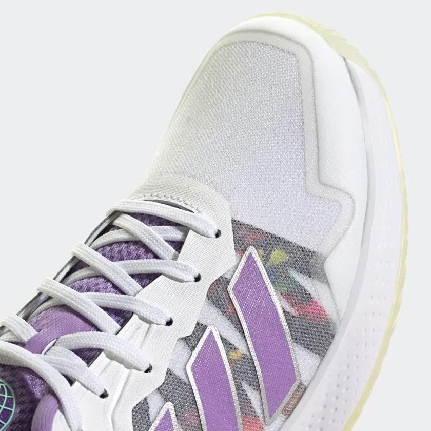 Кроссовки теннисные adidas, White/Violet Fusion/Lucid Blue — фото 3