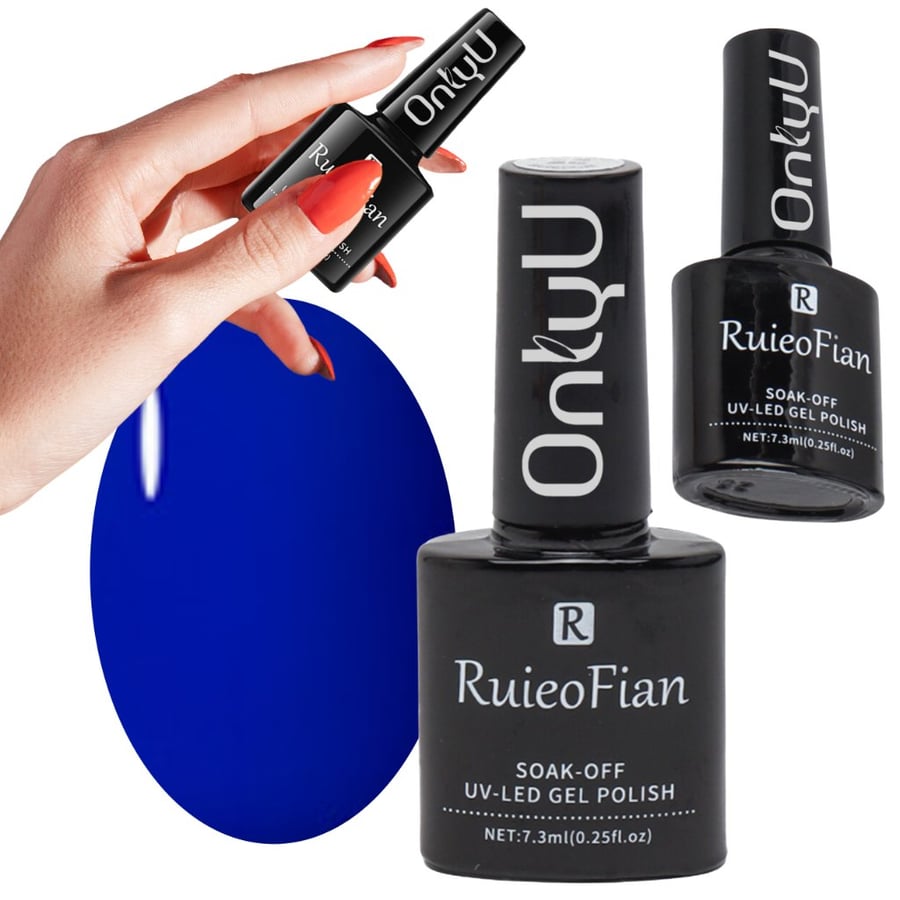 

OnlyU BLUE ЛАК ДЛЯ НОГТЕЙ ГИБРИДНЫЙ С ГЛЯНЦЕВЫМ УФ-ЛАКОМ СИНИЙ/L005