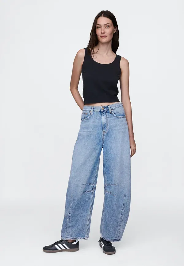 Джинсы Horseshoe selek wide leg Gap, medium indigo 21, средний индиго — фото 2