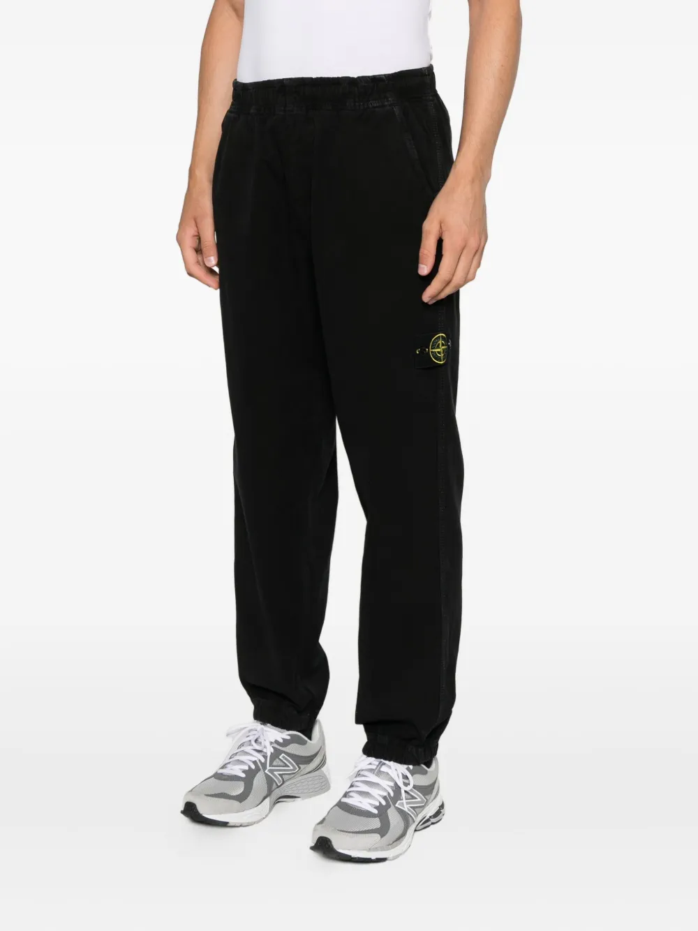 Спортивные брюки с нашивкой-логотипом Stone Island, черный — фото 3