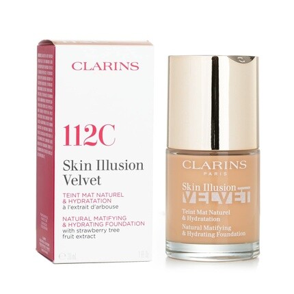 Skin Illusion Velvet Натуральная матовая и увлажняющая основа 30 мл 112C, Clarins — фото 2