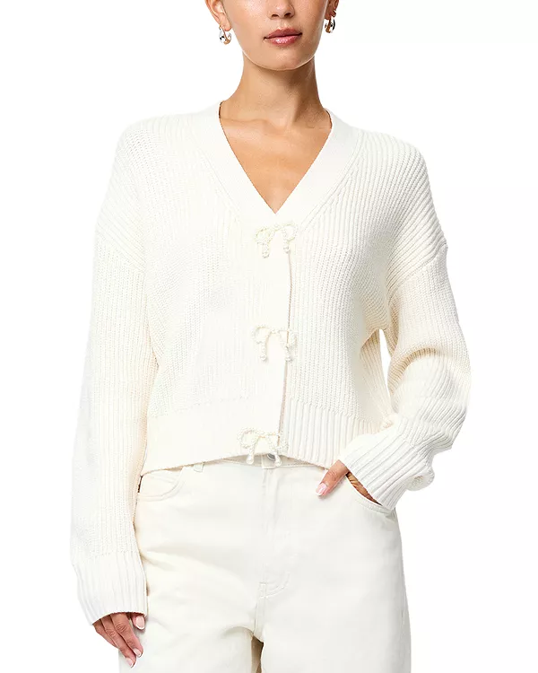 

Украшенный мягкий вязаный кардиган для малыша French Connection, белый