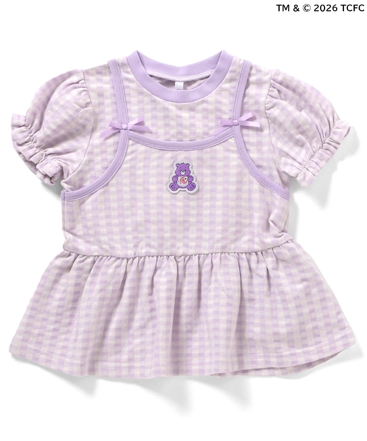 Детский топ с камисолью и рюшами Care Bear apres les cours лавандовый — фото 4
