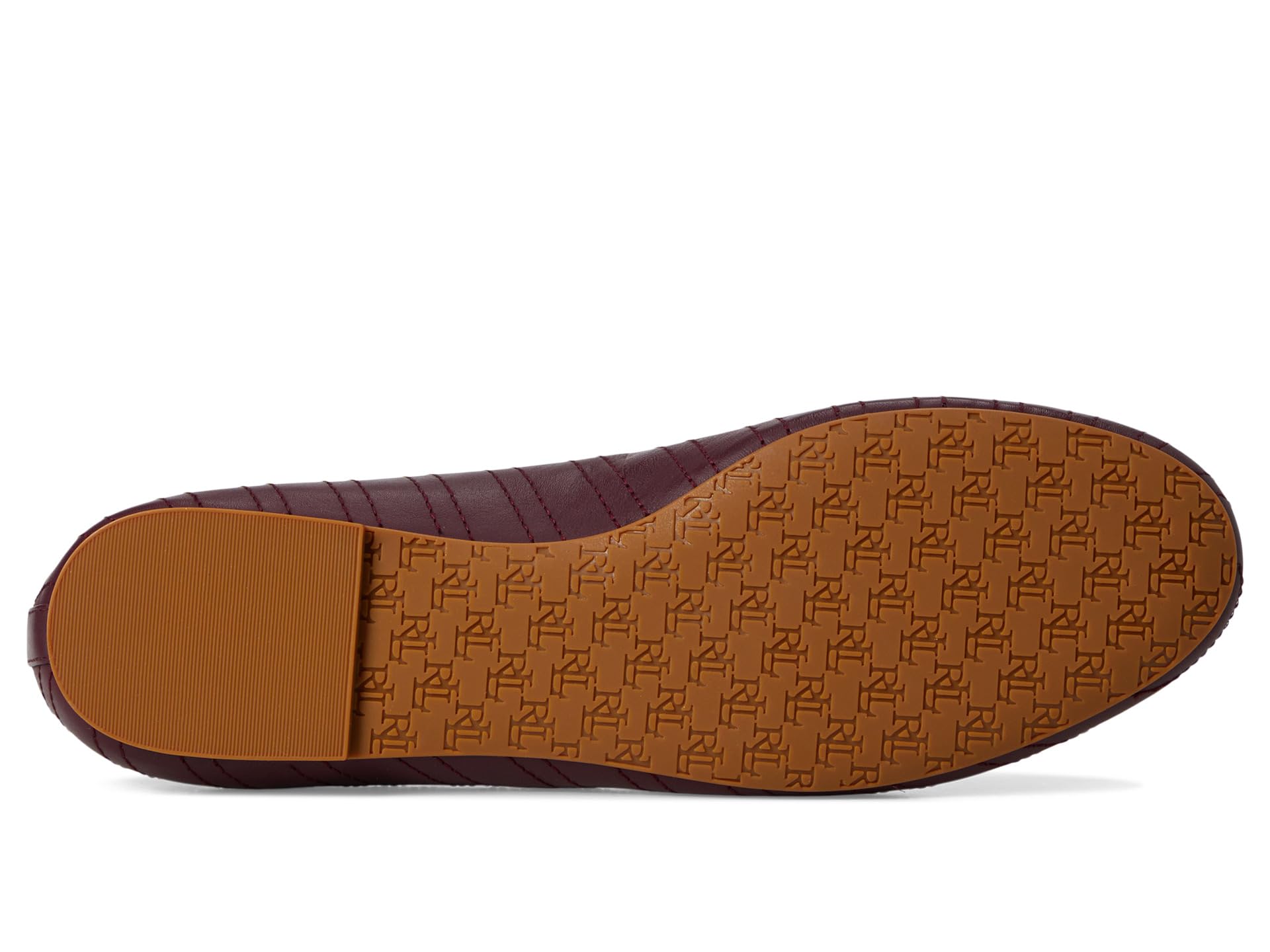 Балетки Lauren Ralph Lauren Jayna Stitched Leather Flat, Pinot Noir/Pinot Noir — фото 3