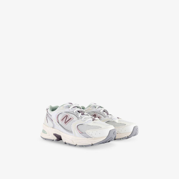 Кроссовки New Balance Mr530 с логотипом, белый / розовый — фото 3