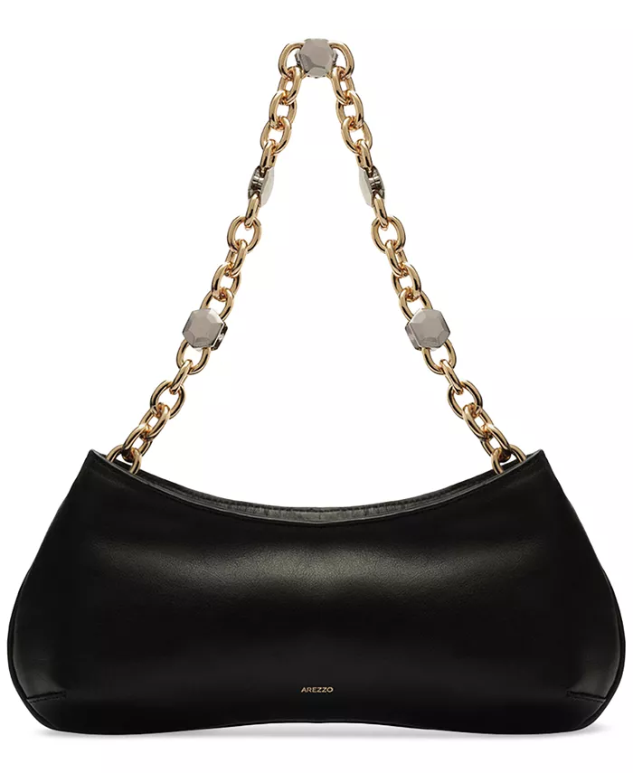 

Сумка Luna Small Leather Baguette Arezzo, черный