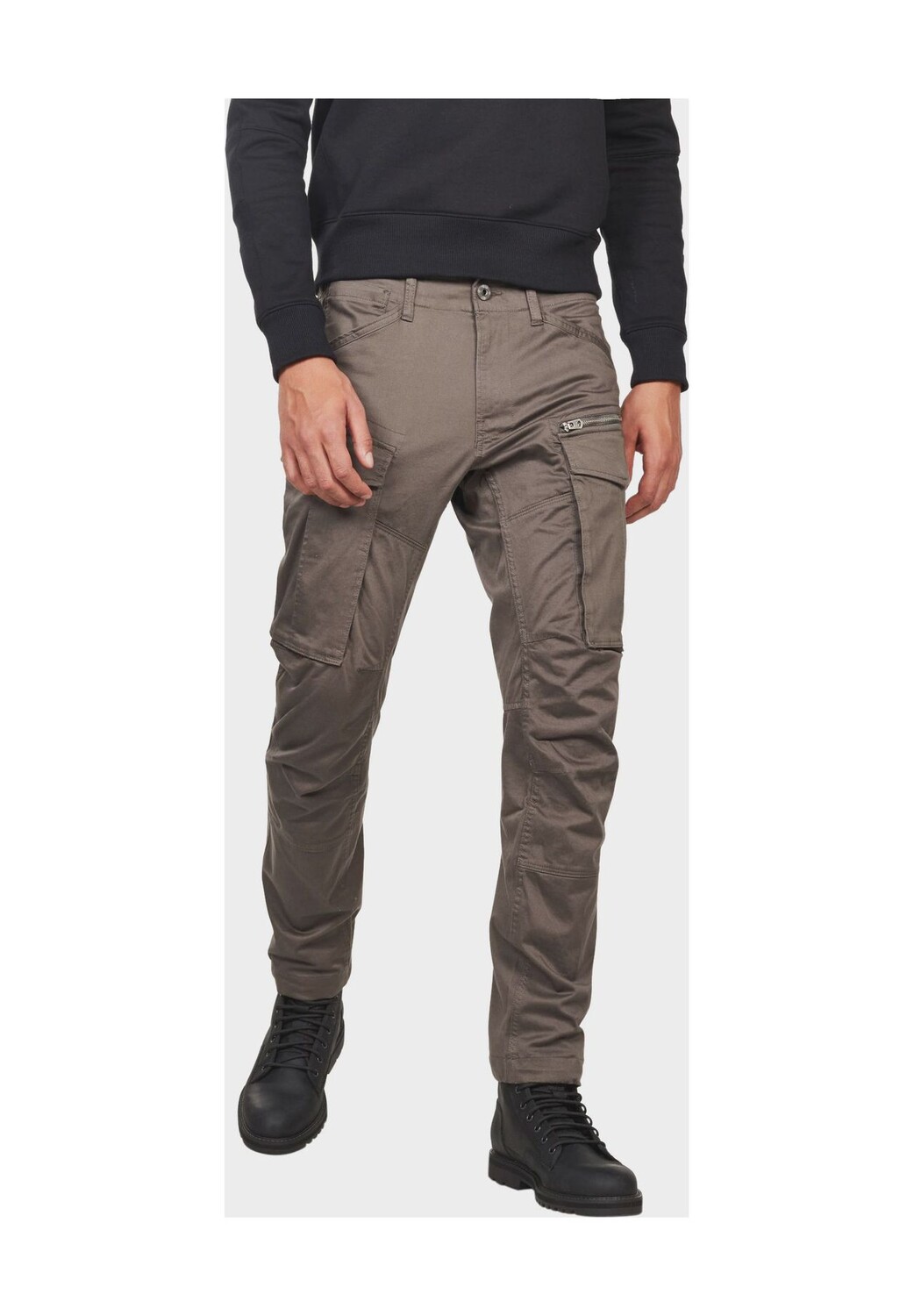 

Брюки карго Rovic, зауженный крой, карман на молнии, мужские G-STAR RAW, темно-серый