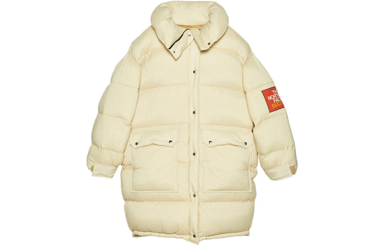 Куртка Gucci X The North Face Стеганая, Осенне-зимняя коллекция FW21, Слоновая кость — фото 4
