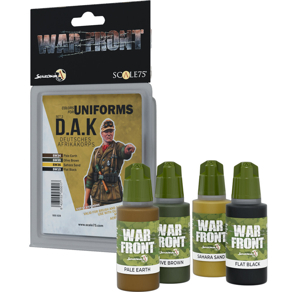 

Аксессуары Scale 75 USA War Front Paint Set: Colors for Uniforms - D.A.K. 2