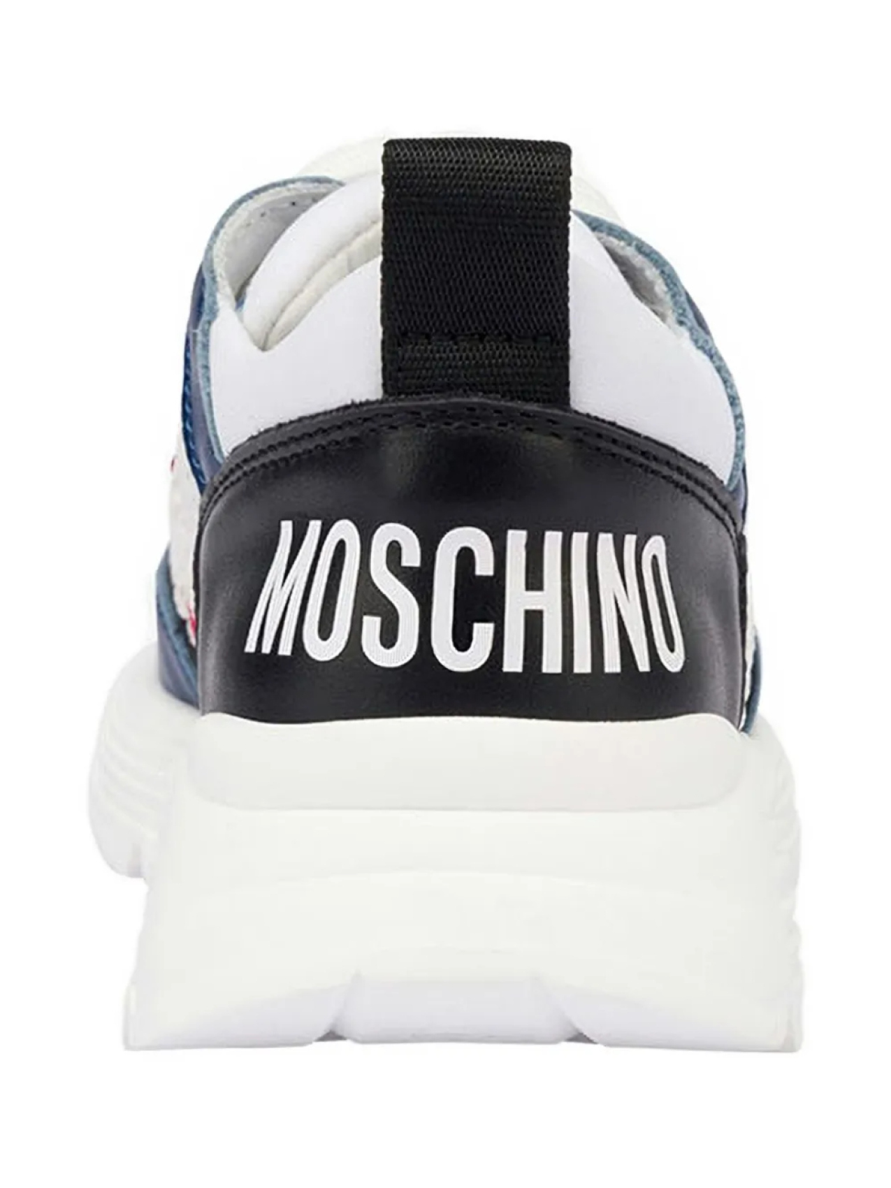 Кроссовки Moschino Kids с сетчатым логотипом, белый — фото 4