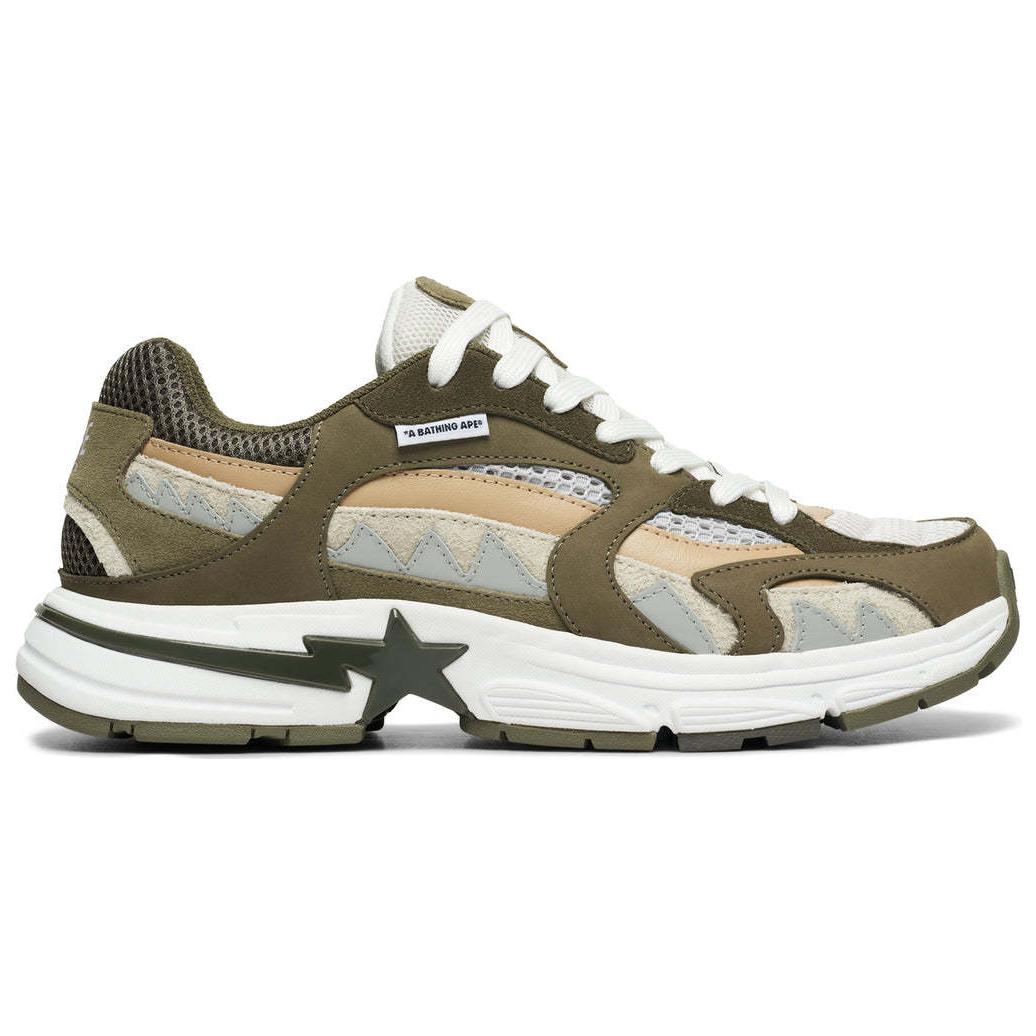 A BATHING APE SHARK STA противоскользящие низкие повседневные туфли мужские бежевые, цвет Beige — фото 2