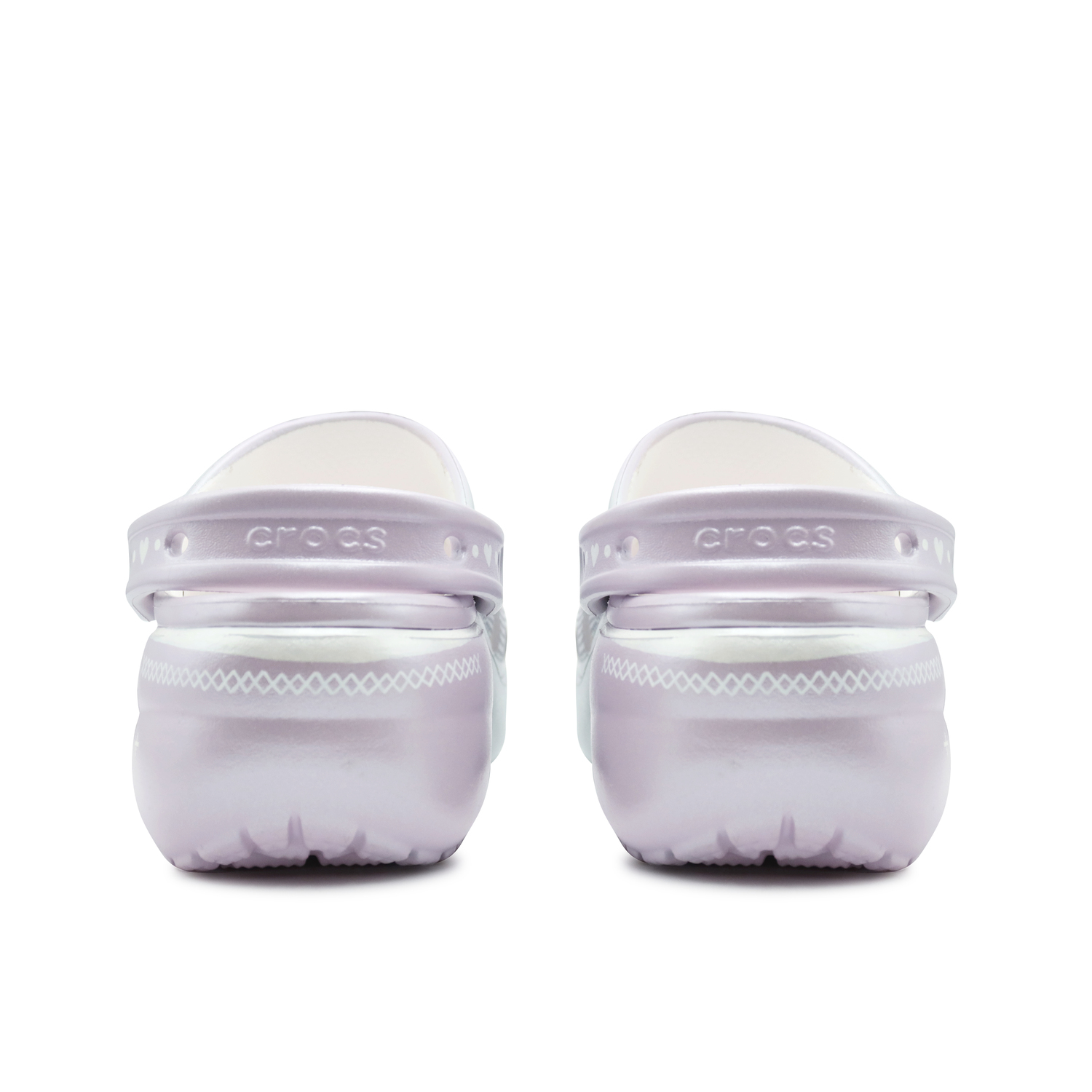 Классические кроксы для женщин серебристо-розовые Crocs — фото 4