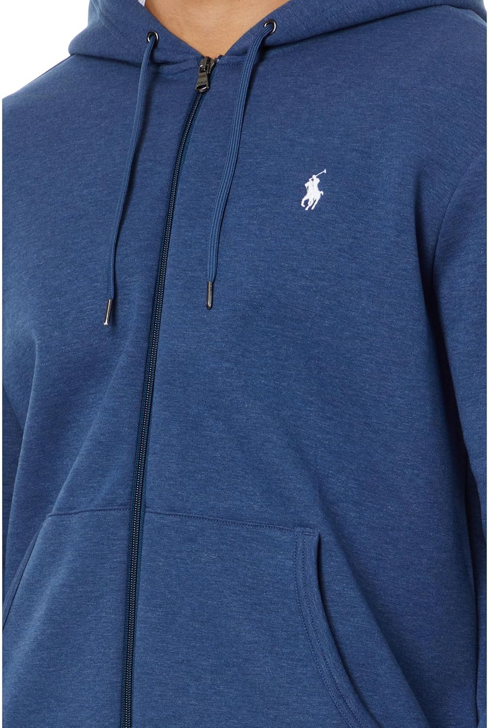 Толстовка Polo Ralph Lauren Double-Knit Full-Zip, синий меланж — фото 3