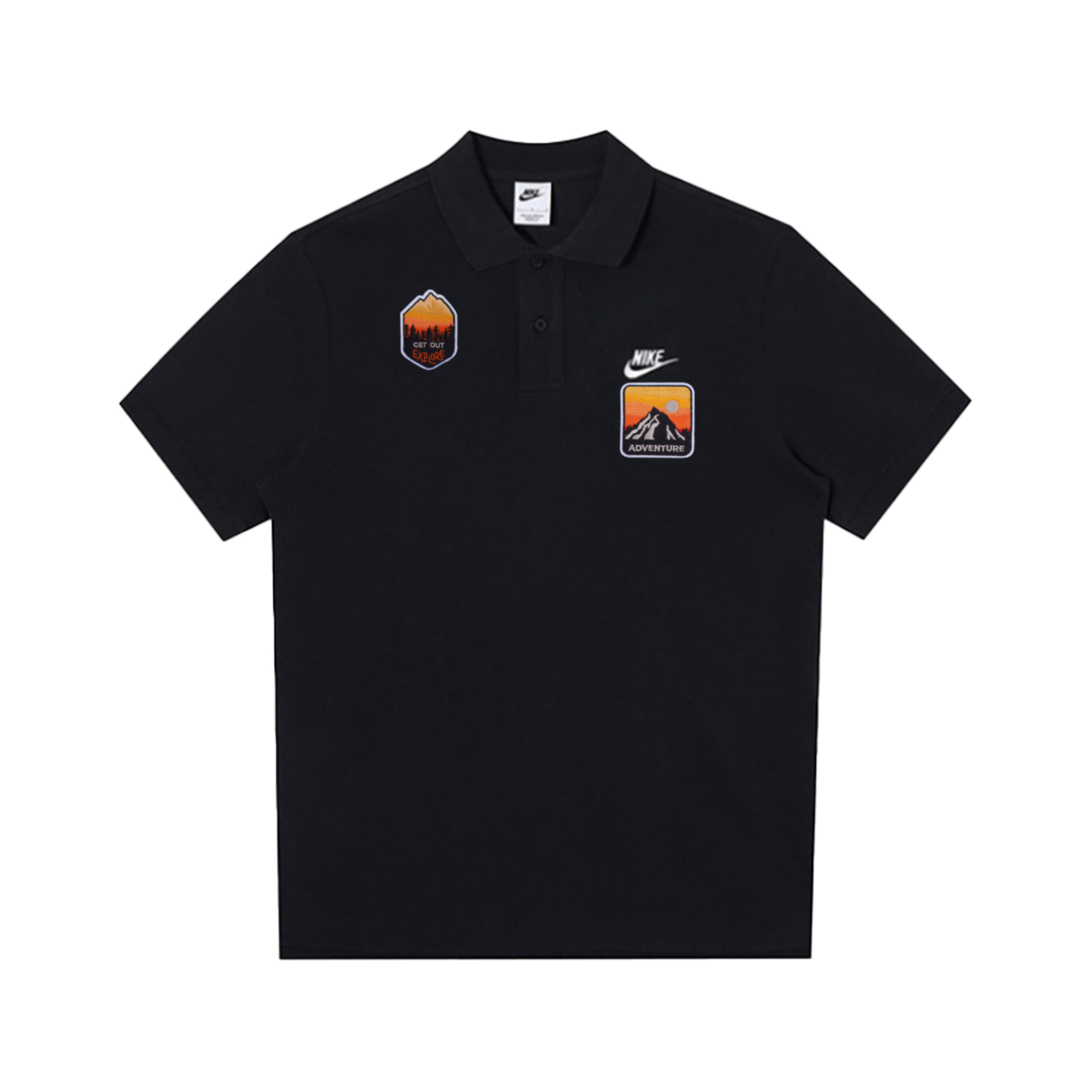 

Nike Спортивная поло мужская black, Черный, Nike Спортивная поло мужская black