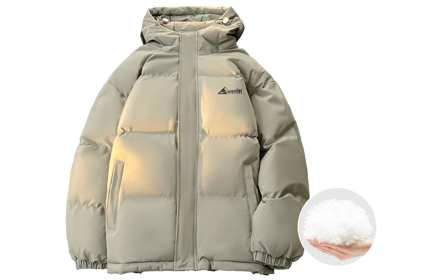 

WARRIOR Пуховик Unisex, Gray Green