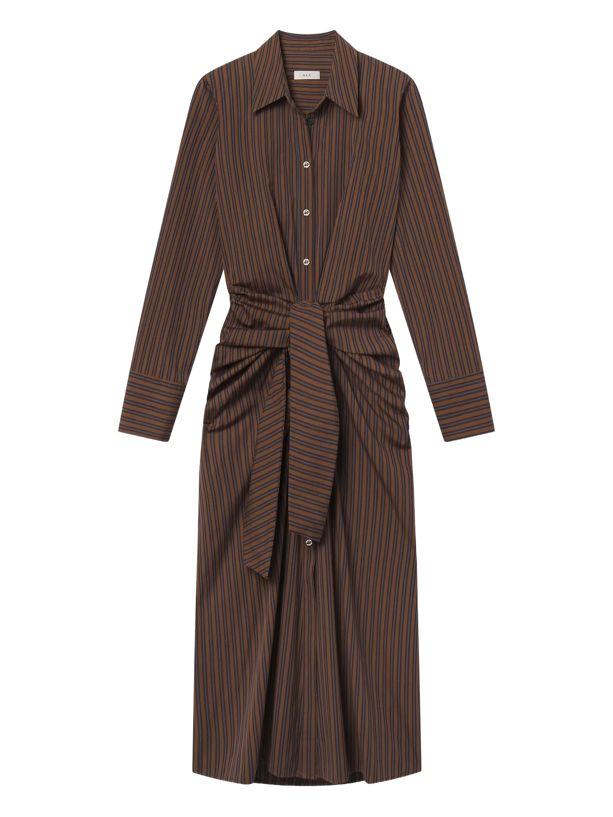 

Платье миди в полоску от Mila A.L.C., коричневый