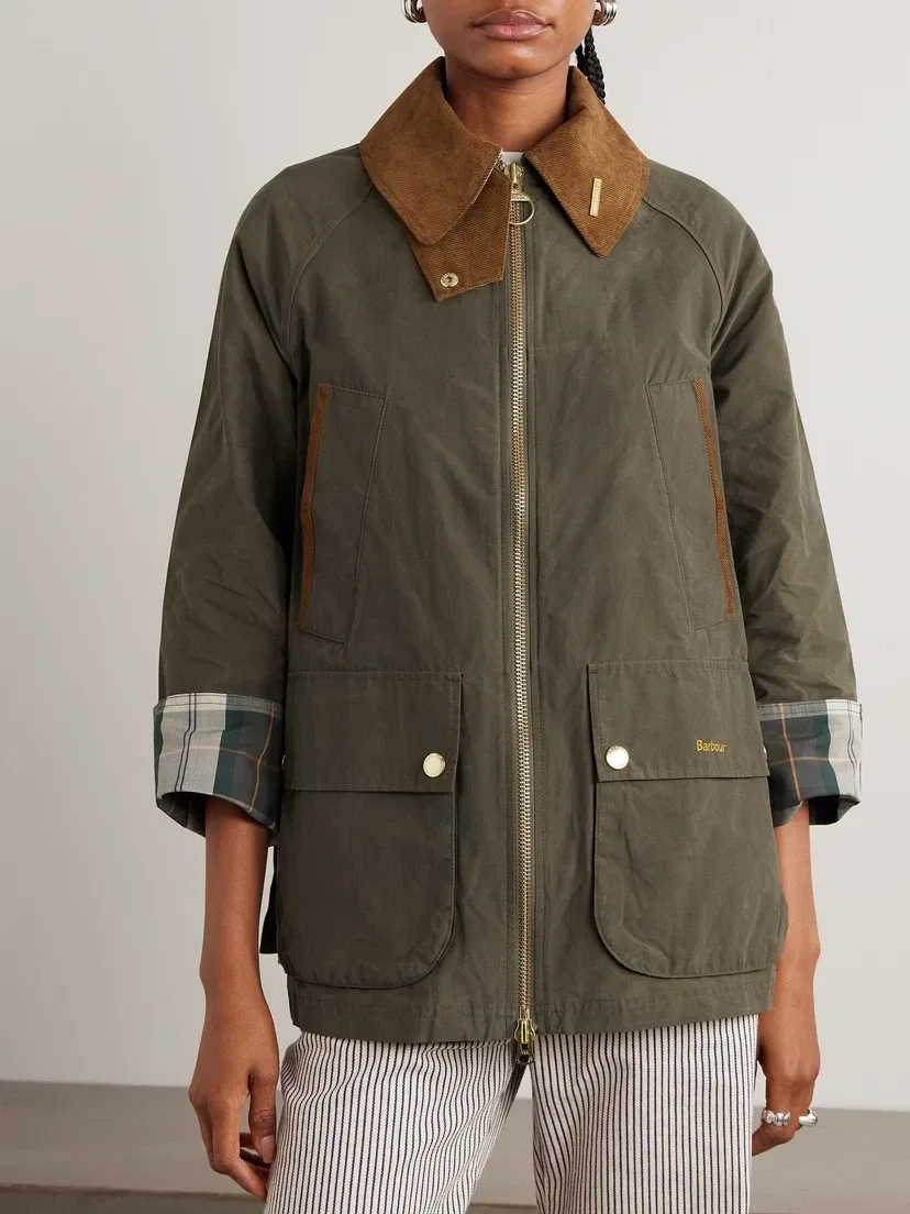 Куртка Icons Bedale из вощеной хлопковой смеси с вельветовой отделкой Barbour, бирюзовый — фото 3