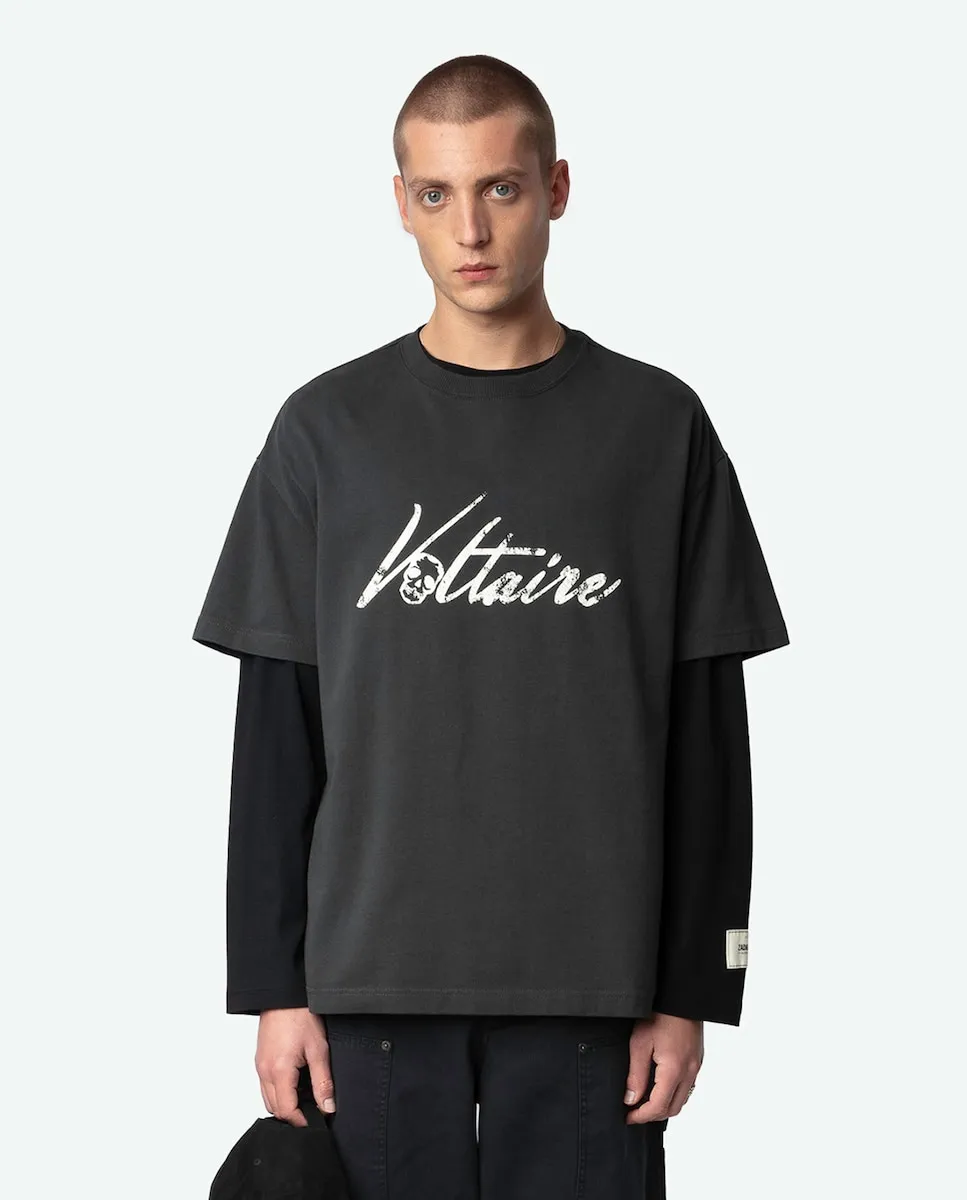 

Футболка с принтом "Тедди" мужская короткий рукав Zadig & Voltaire, темно-серый