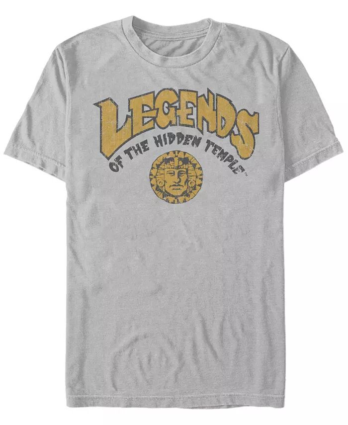 

Футболка мужская Nickelodeon Legends of the Hidden Temple Retro Logo с коротким рукавом Fifth Sun, серебряный