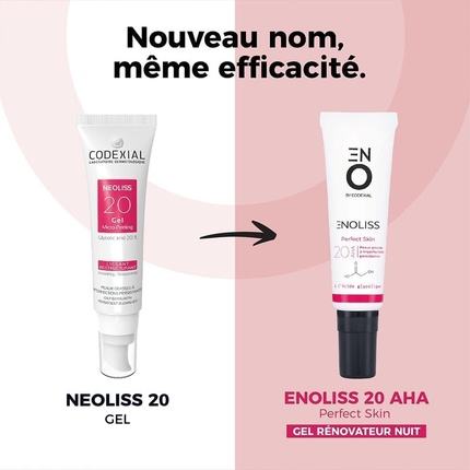 Пилинг Codexial — Enoliss Perfect Skin 20 AHA Микропилинг Ночной Восстанавливающий Гель, 30 мл — фото 2