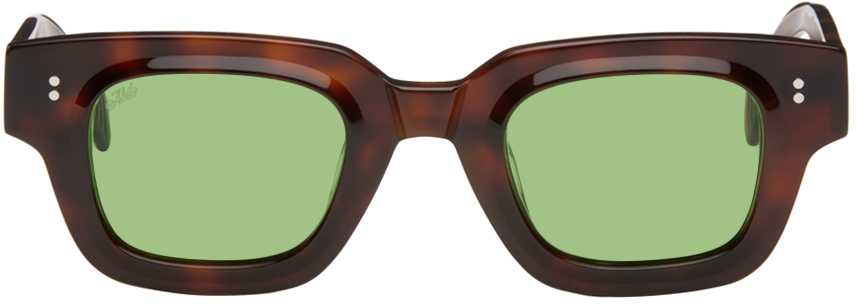 

Эксклюзивные коричневые солнцезащитные очки Casia от SSENSE AKILA, Tortoise/Green
