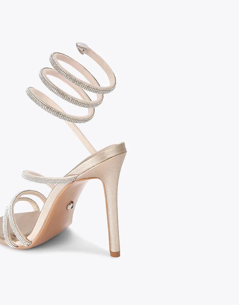 Босоножки на каблуке Carvela Spiral 105 в золотом цвете — фото 3