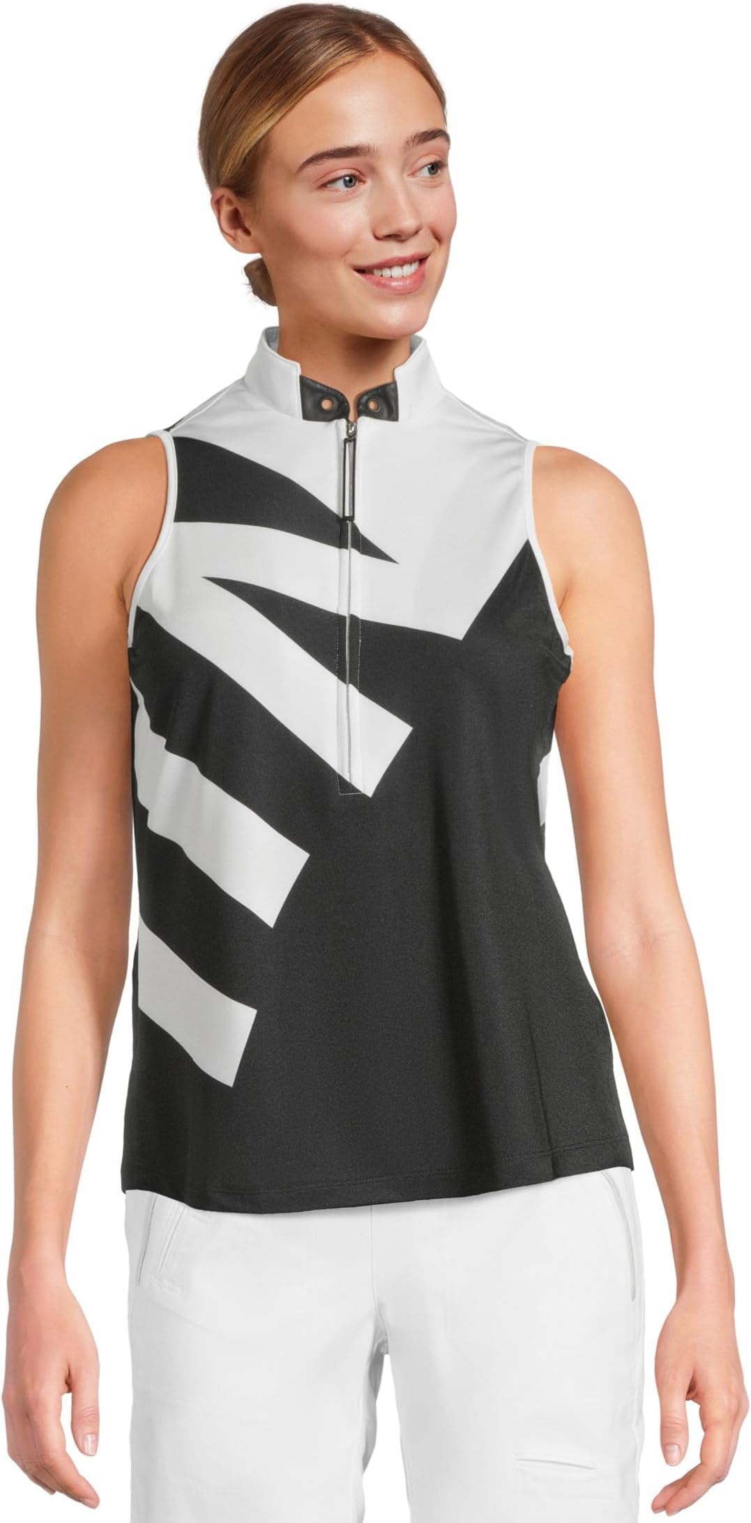 

Топ Jamie Sadock Zigzag Print Sleeveless Top, Black