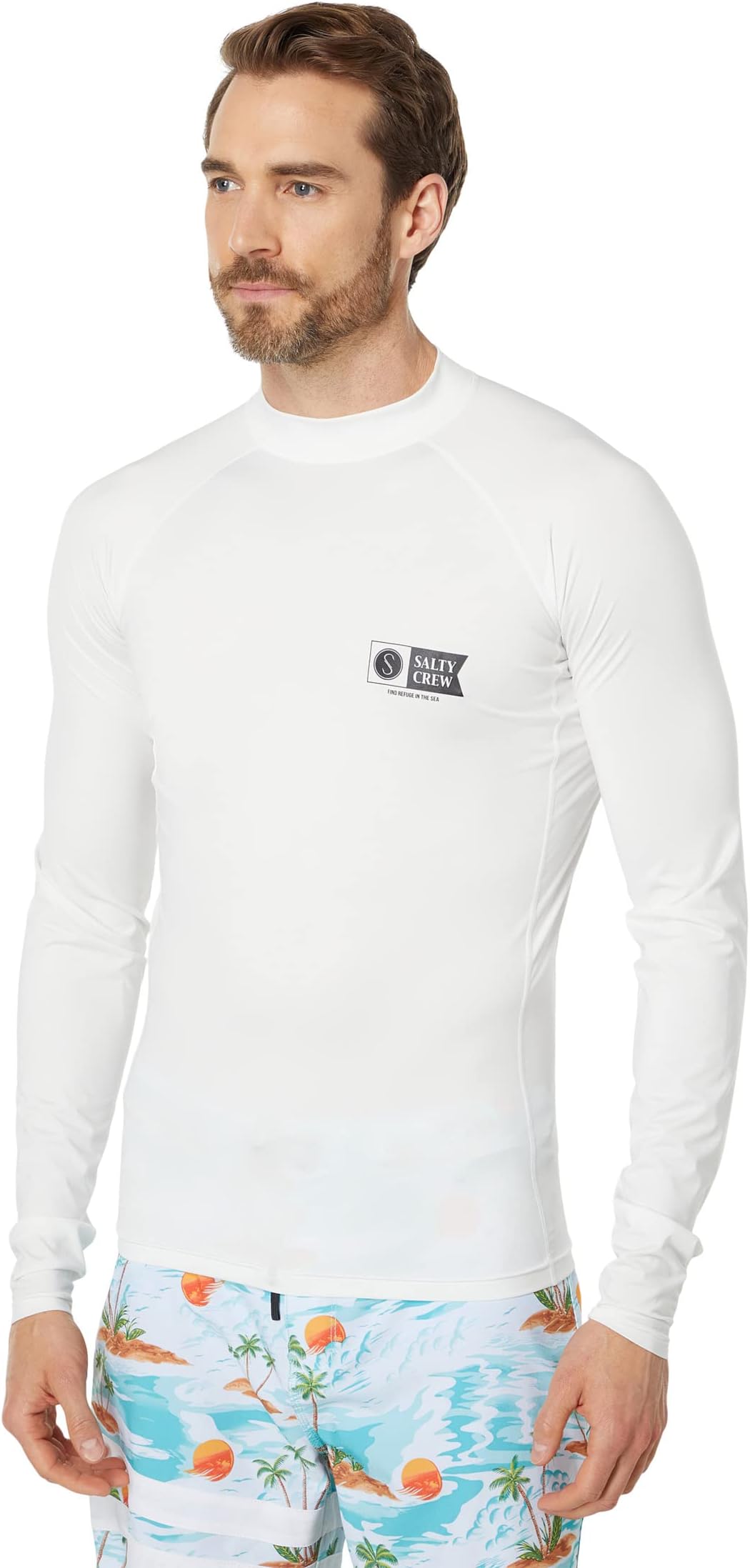 

Плавки Salty Crew Shelter Long Sleeve Rashguard, белый