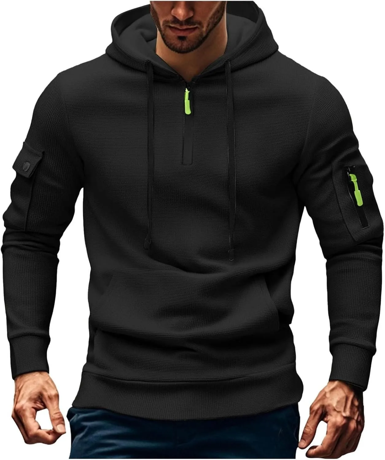 

Куртка-толстовка Quarter Zip Tactical для мужчин Big and Tall с капюшоном и карманами