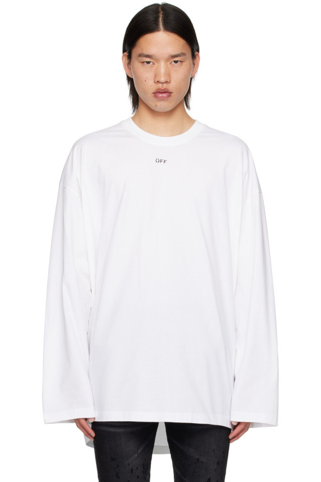 

Футболка с длинным рукавом без принта Off-White, мультиколор