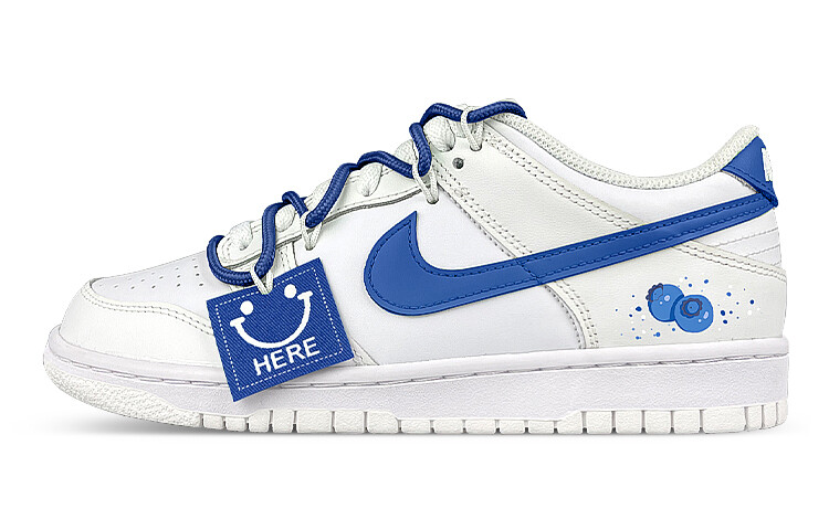 

Кроссовки Nike Dunk Skateboard Shoes Women's Low-Top White Blue, Синий, Кроссовки Nike Dunk Skateboard Shoes Women's Low-Top White Blue