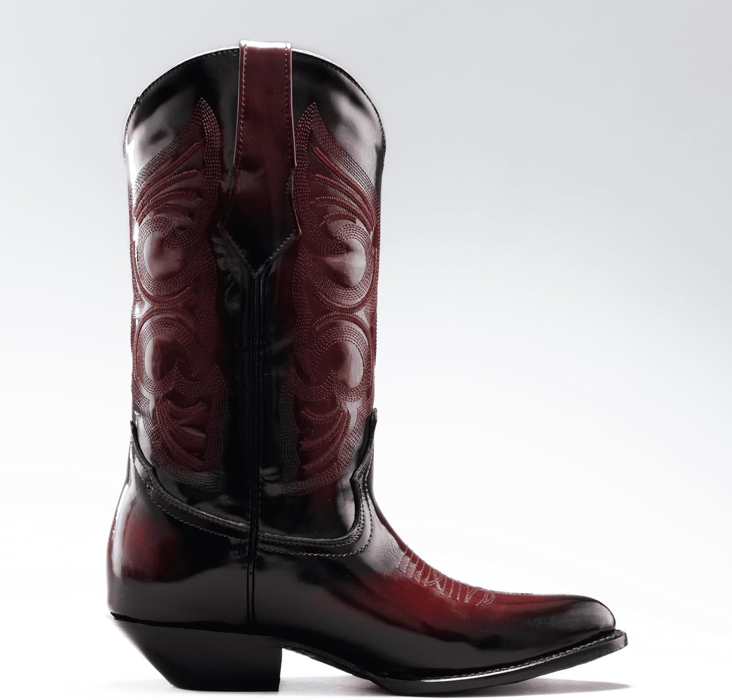 Мужские ковбойские сапоги Joe Boots 900C из натуральной кожи с хамелеоновой отделкой, J-носок, каблук 4 см Joe Exclusive, винный — фото 3