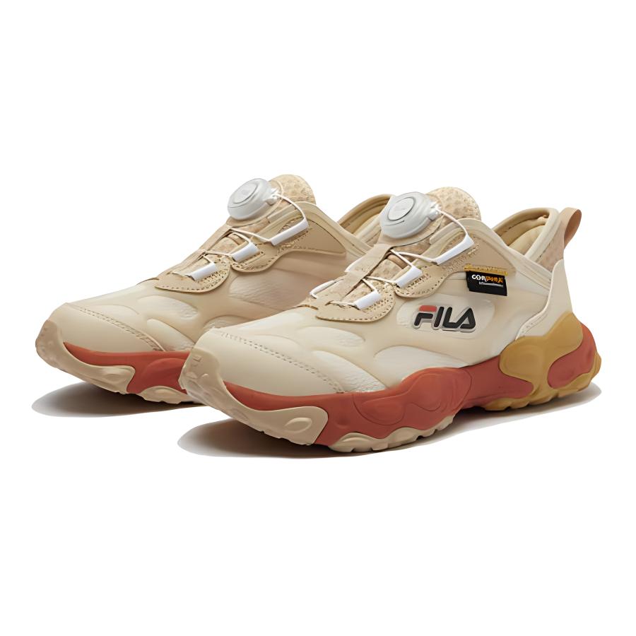 FILA KIDS Детские кроссовки Dragon Carp с низким верхом, устойчивые к скольжению, истиранию и отскоку, желто-коричневые — фото 3
