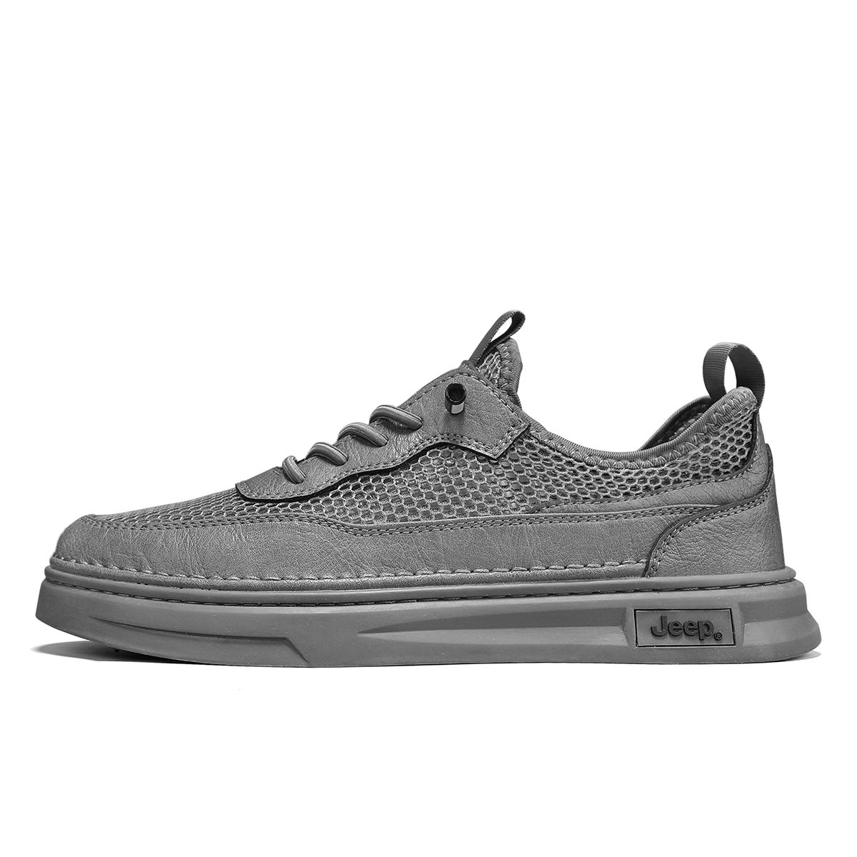 

Мужские повседневные кроссовки low top с амортизацией, устойчивые к истиранию и дышащие Jeep, серый