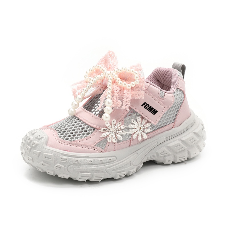 

Нескользящие износостойкие низкие повседневные кроссовки для детей FCMM, розовый