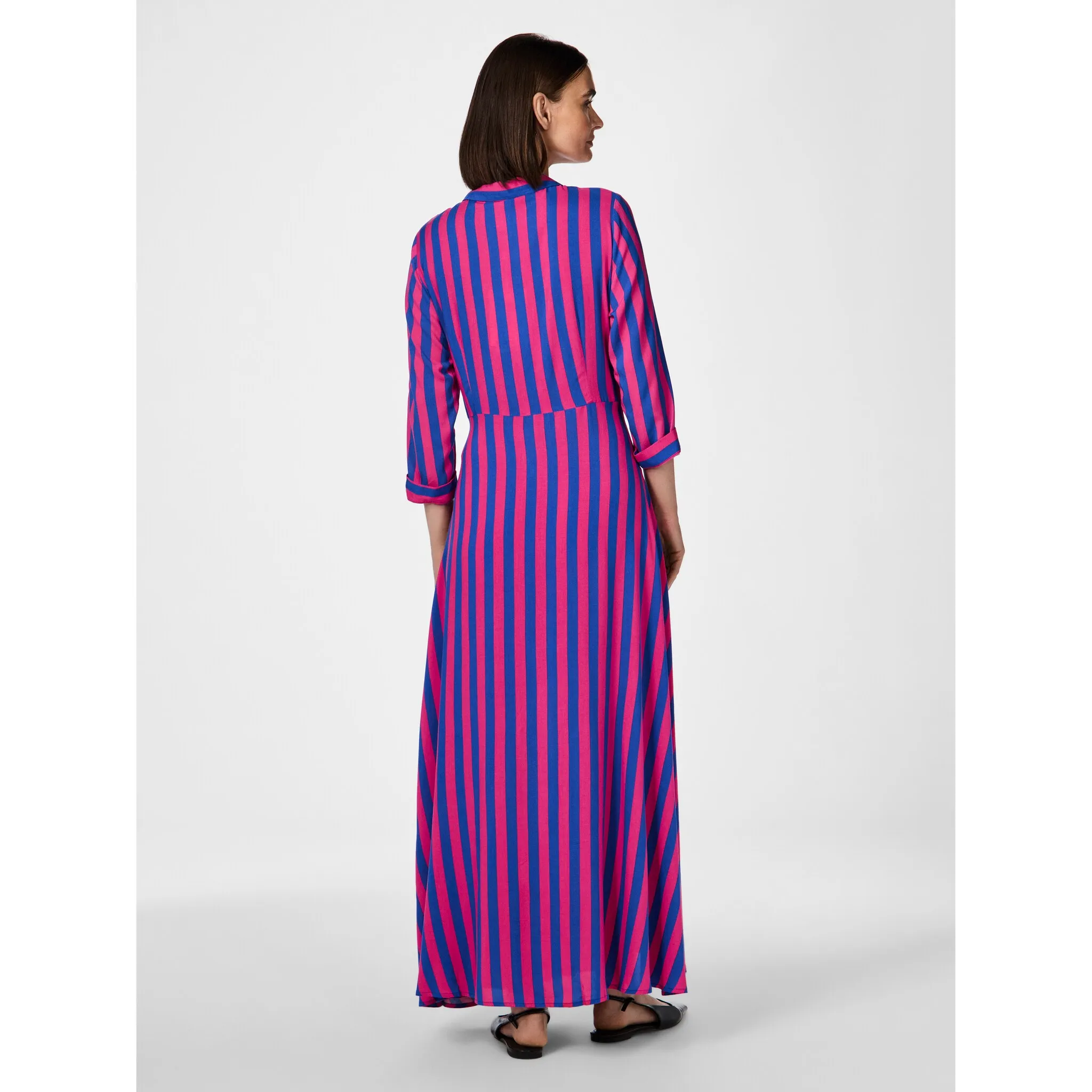 

Платье-рубашка Y.A.S "YASSAVANNA LONG SHIRT DRESS", с рукавами 3/4, синий