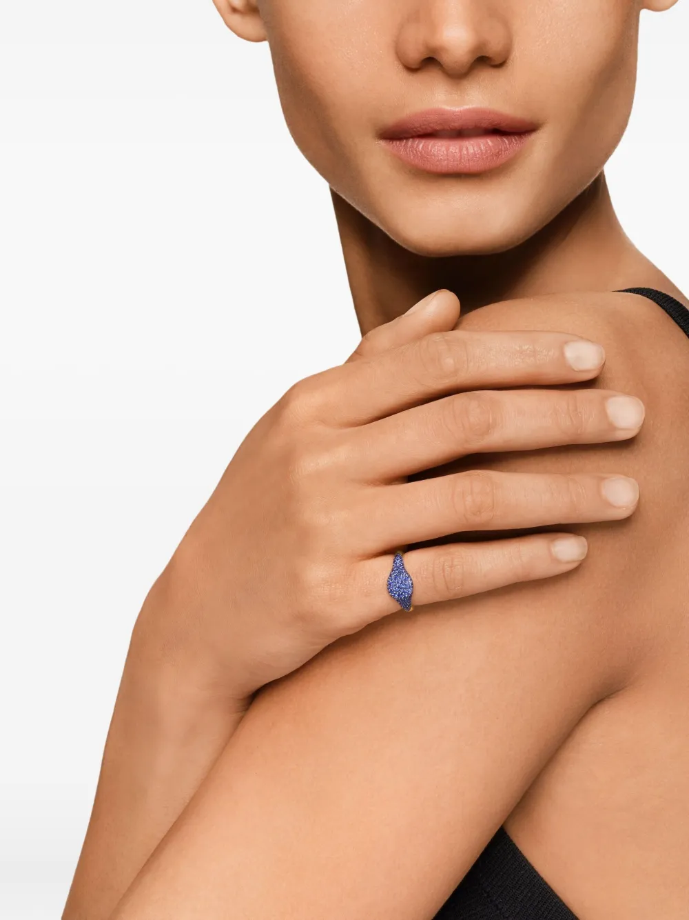 

Кольцо Petite Pav из желтого золота с сапфирами (7 мм) David Yurman, золотой