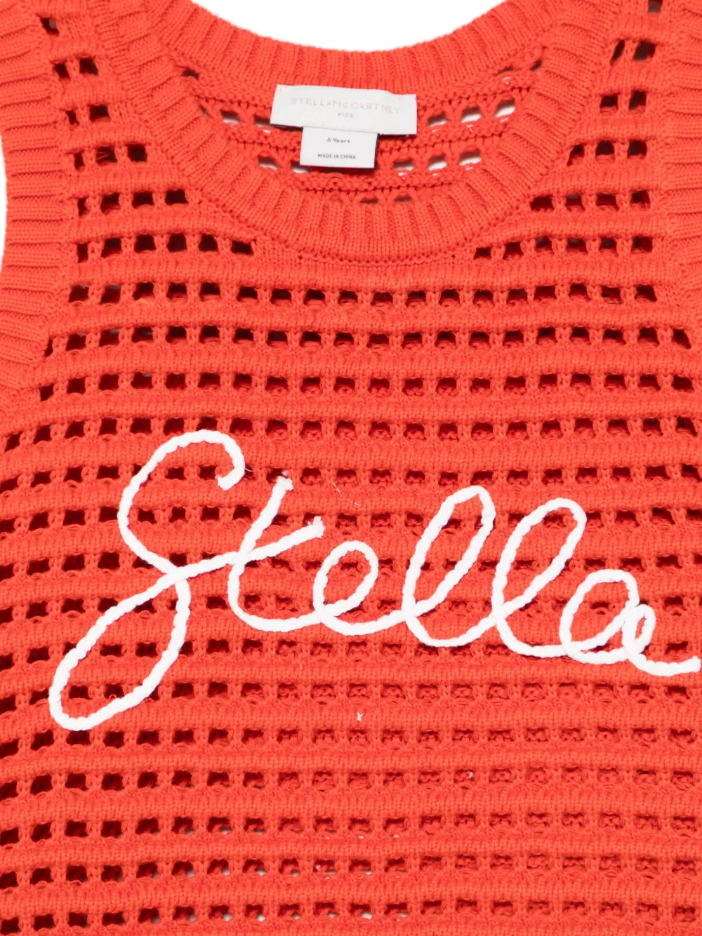 Топ рыхлой вязки Stella McCartney Kids, оранжевый — фото 3