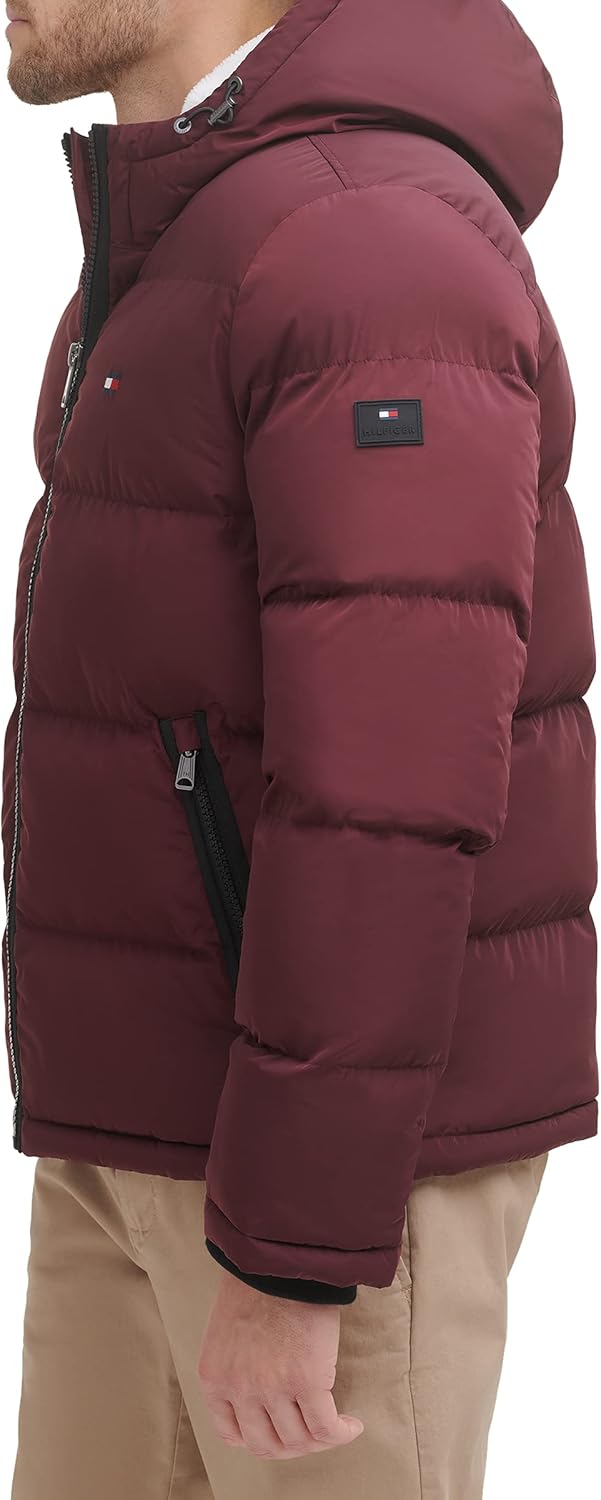 Мужская стеганая куртка с капюшоном Tommy Hilfiger (стандартная и для больших и высоких), Port Purple — фото 4